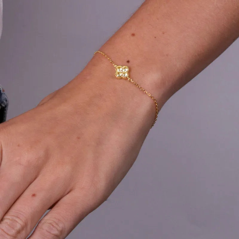 Bracciale in Argento 925 con fiore giallo BYSIMON - gioiello BySimon