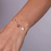 Bracciale in Argento 925 con fiori pendenti