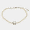 Bracciale in Argento 925 con perline e cuore