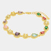 Bracciale in Argento 925 tennis con zirconi multicolor