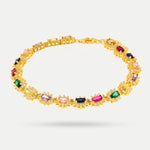 Bracciale in Argento 925 tennis con zirconi multicolor - BYSIMON gioielli