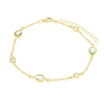 Bracciale in Argento 925 con zirconi a forma di goccia