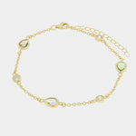 Bracciale in Argento 925 con zirconi a forma di goccia