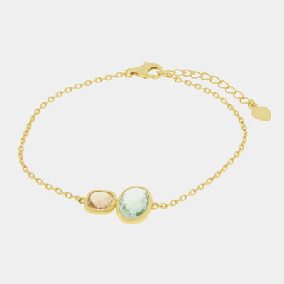 Bracciale in Argento 925 con zirconi verde rosa SIMEONE - gioiello BySimon