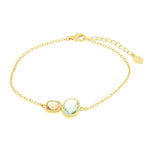 Bracciale in Argento 925 con zirconi verde rosa SIMEONE - gioiello BySimon