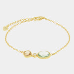 Bracciale in Argento 925 con zirconi verde rosa e punto luce SIMEONE - gioiello BySimon