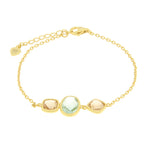 Bracciale in Argento 925 con zircone ovale verde SIMEONE - gioiello BySimon