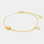 Bracciale in Argento 925 doppio filo con zircone SIMEONE - gioiello BySimon