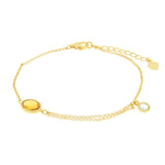 Bracciale in Argento 925 doppio filo con zircone SIMEONE - gioiello BySimon