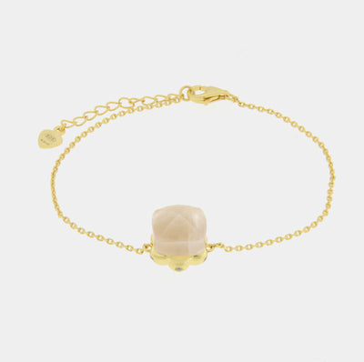 Bracciale in Argento 925 con pietra rosa SIMEONE - gioiello BySimon