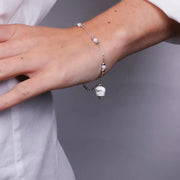 Bracciale in Argento 925 con campanella bianca Capri