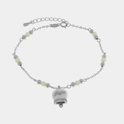 Bracciale in Argento 925 con campanella bianca Capri