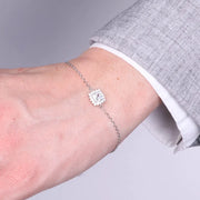 Bracciale in Argento 925 con zircone trasparente