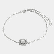 Bracciale in Argento 925 con zircone trasparente