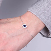 Bracciale in Argento 925 zircone blu