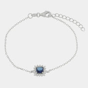 Bracciale in Argento 925 zircone blu