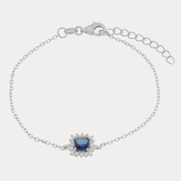 Bracciale in Argento 925 zircone blu - BYSIMON gioielli