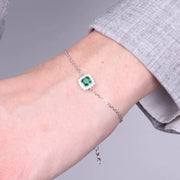 Bracciale in Argento 925 zircone verde