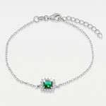 Bracciale in Argento 925 zircone verde - BYSIMON gioielli