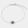 Bracciale in Argento 925 zircone verde