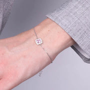 Bracciale in Argento 925 zircone rosa