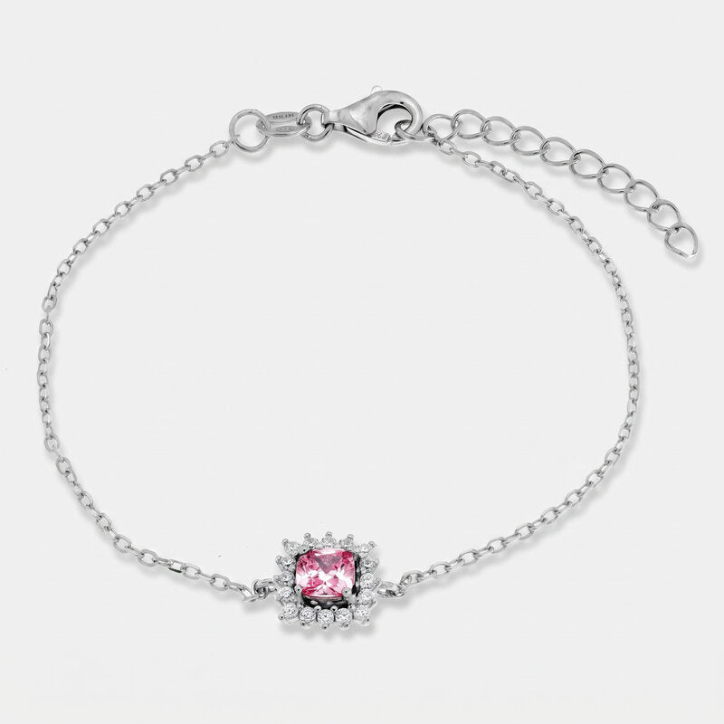 Bracciale in Argento 925 zircone rosa - BYSIMON gioielli