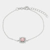 Bracciale in Argento 925 zircone rosa