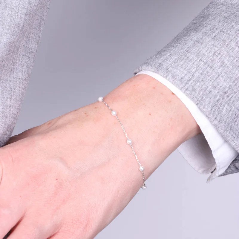 Bracciale in Argento 925 con perle - BYSIMON gioielli