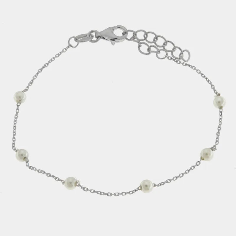 Bracciale in Argento 925 con perle - BYSIMON gioielli
