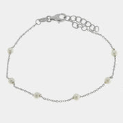 Bracciale in Argento 925 con perle