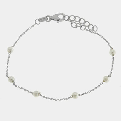 Bracciale in Argento 925 con perle - BYSIMON gioielli