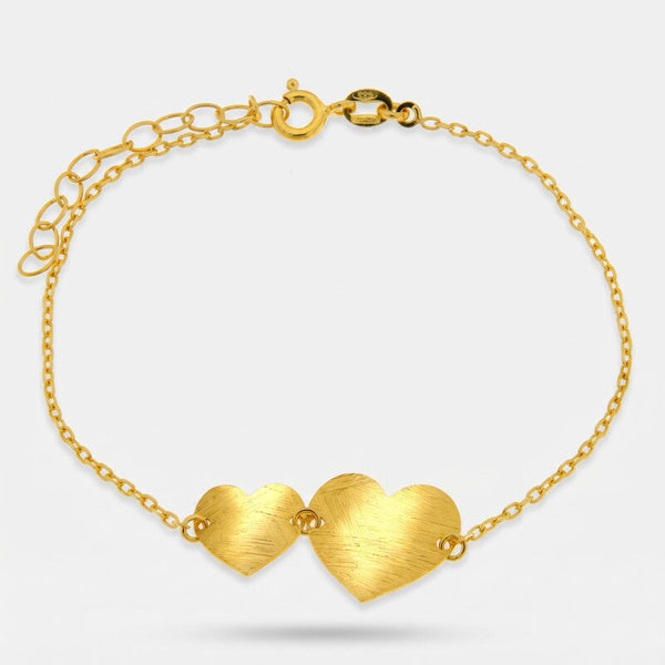 Bracciale in Argento 925 con cuori graffiati - BYSIMON gioielli