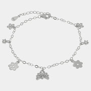 Bracciale in Argento 925 con fiori pendenti