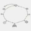 Bracciale in Argento 925 con fiori pendenti