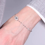 Bracciale in Argento 925 con madonna e croce