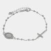 Bracciale in Argento 925 con madonna e croce