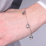 Bracciale in Argento 925 con campanelle pendenti