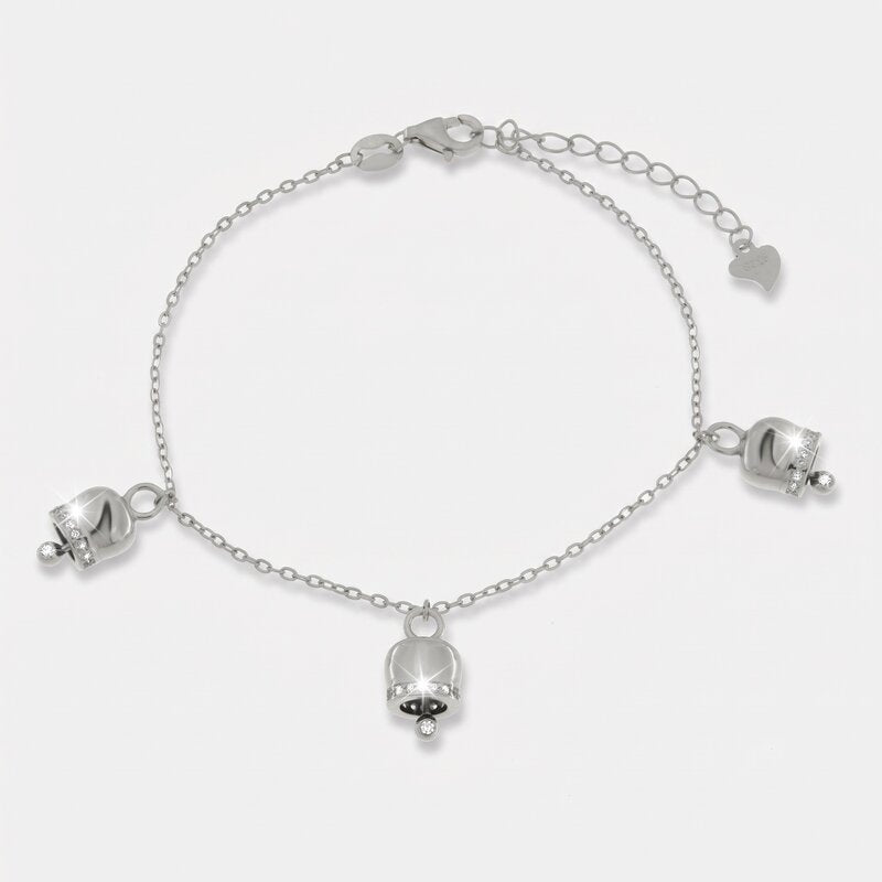 Bracciale in Argento 925 con campanelle pendenti