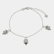 Bracciale in Argento 925 con campanelle pendenti