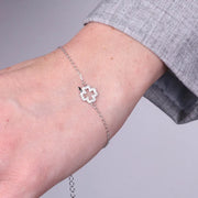 Bracciale in Argento 925 con quadrifoglio