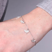 Bracciale in Argento 925 con libellule pendenti