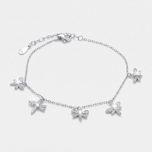 Bracciale in Argento 925 con libellule pendenti - BYSIMON gioielli