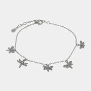 Bracciale in Argento 925 con libellule pendenti
