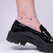 Bracciale in Argento 925 con quadrifoglio nero