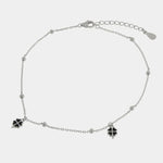 Bracciale in Argento 925 con quadrifoglio nero BYSIMON - gioiello BySimon