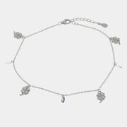 Bracciale in Argento 925 quadrifogli pendenti