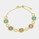 Bracciale in Argento 925 con quadrati colorati SIMEONE - gioiello BySimon