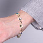 Bracciale in Argento 925 con quadrati colorati SIMEONE - gioiello BySimon
