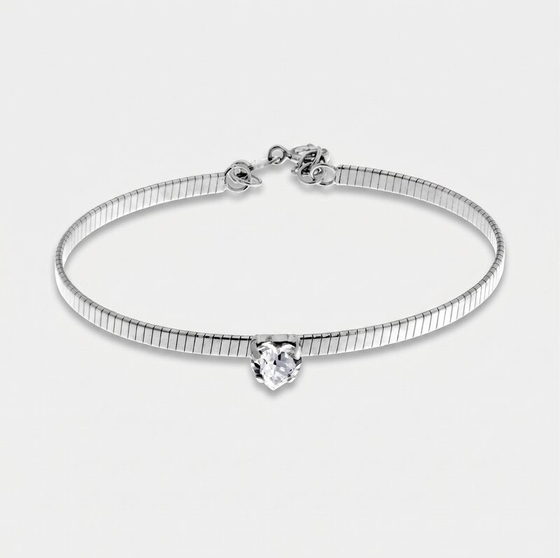 Bracciale in Argento 925 con cristallo centrale - BYSIMON gioielli