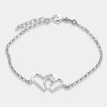 Bracciale in Argento 925 con cuori intrecciati - BYSIMON gioielli
